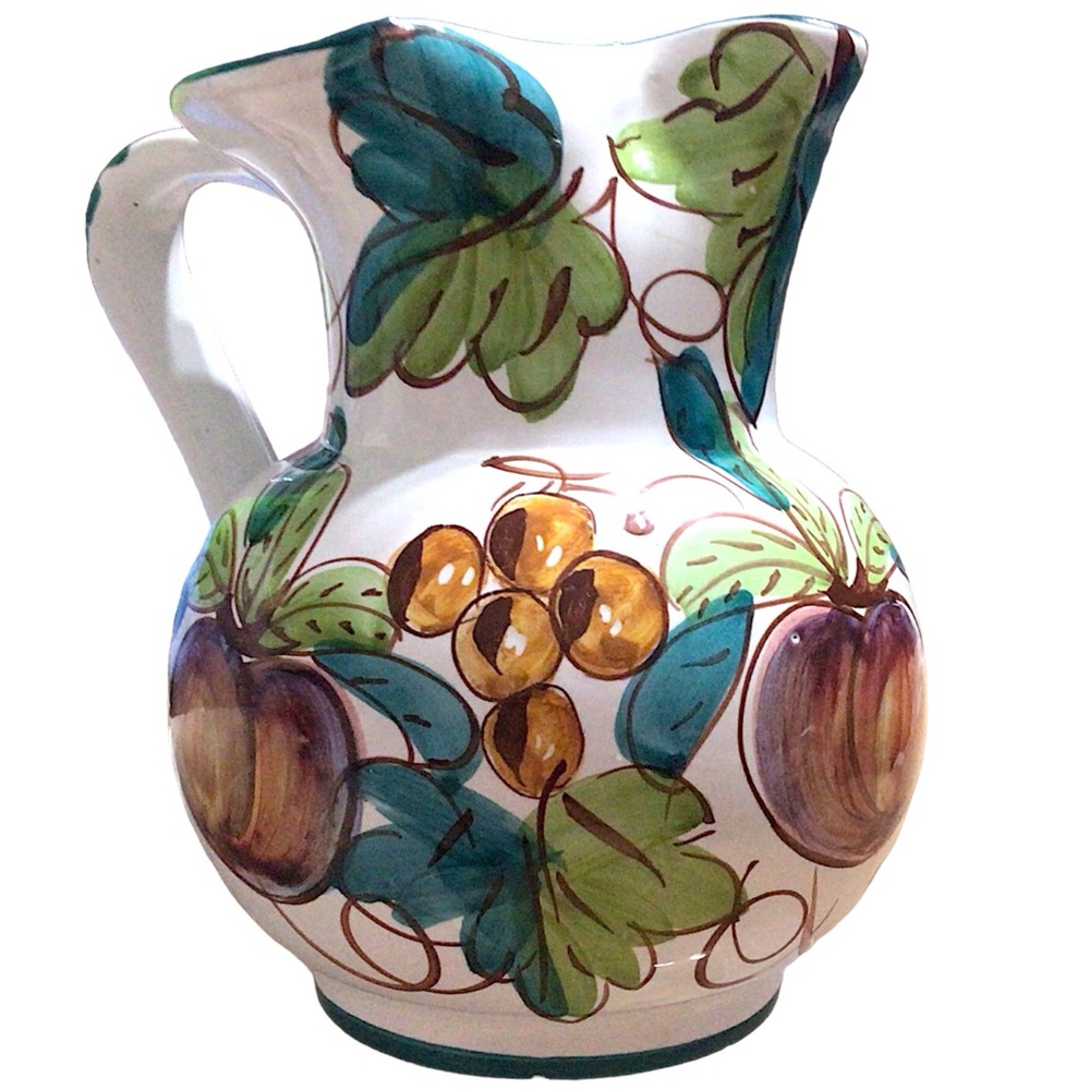 PRINCE MACARONI SPAGHETTI 1940s VINTAGE ITALIAN CERAMIC HAND-PAINTED PITCHER